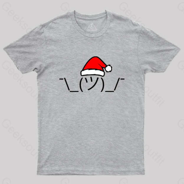 Christmas Shrug T-Shirt Grey / S