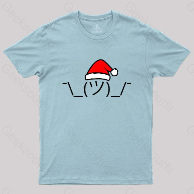 Christmas Shrug T-Shirt Light Blue / S