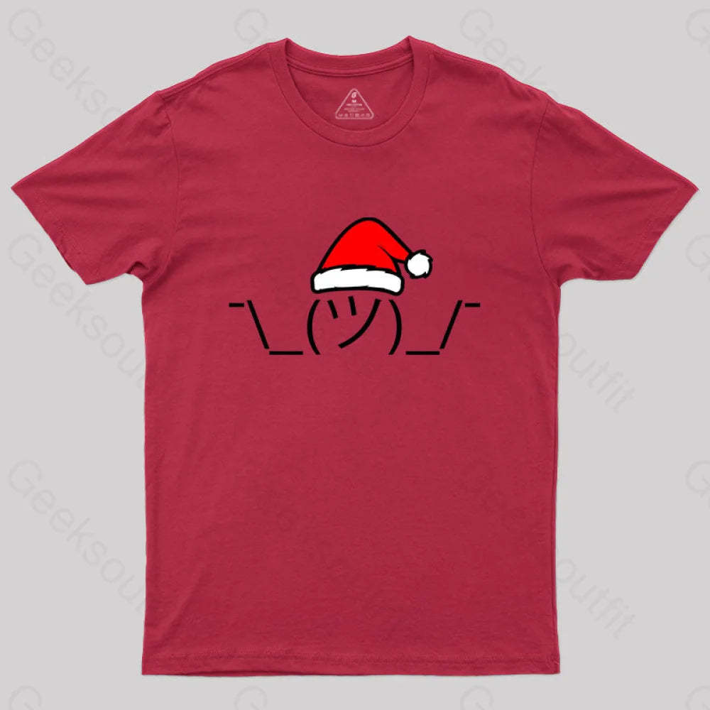 Christmas Shrug T-Shirt Red / S