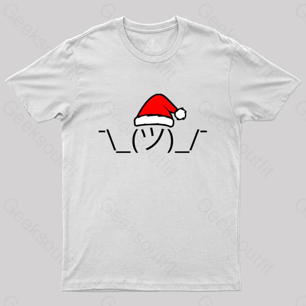 Christmas Shrug T-Shirt White / S