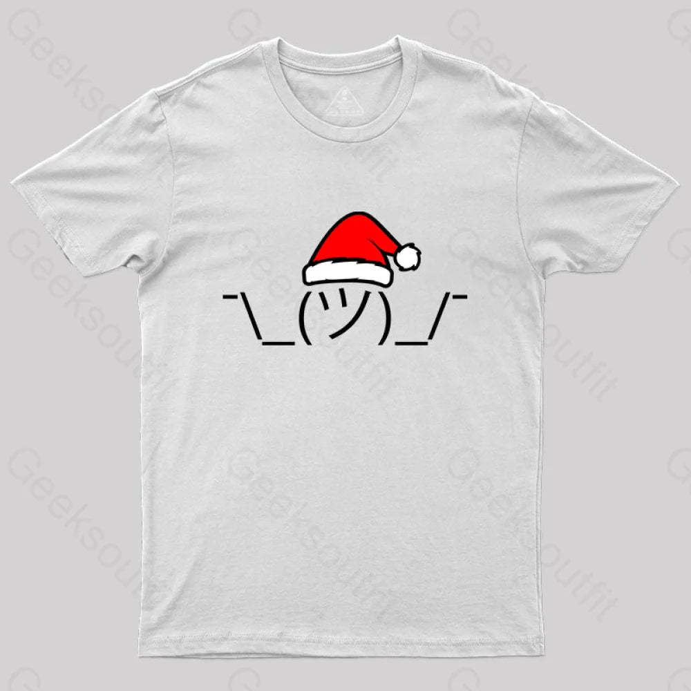Christmas Shrug T-Shirt White / S