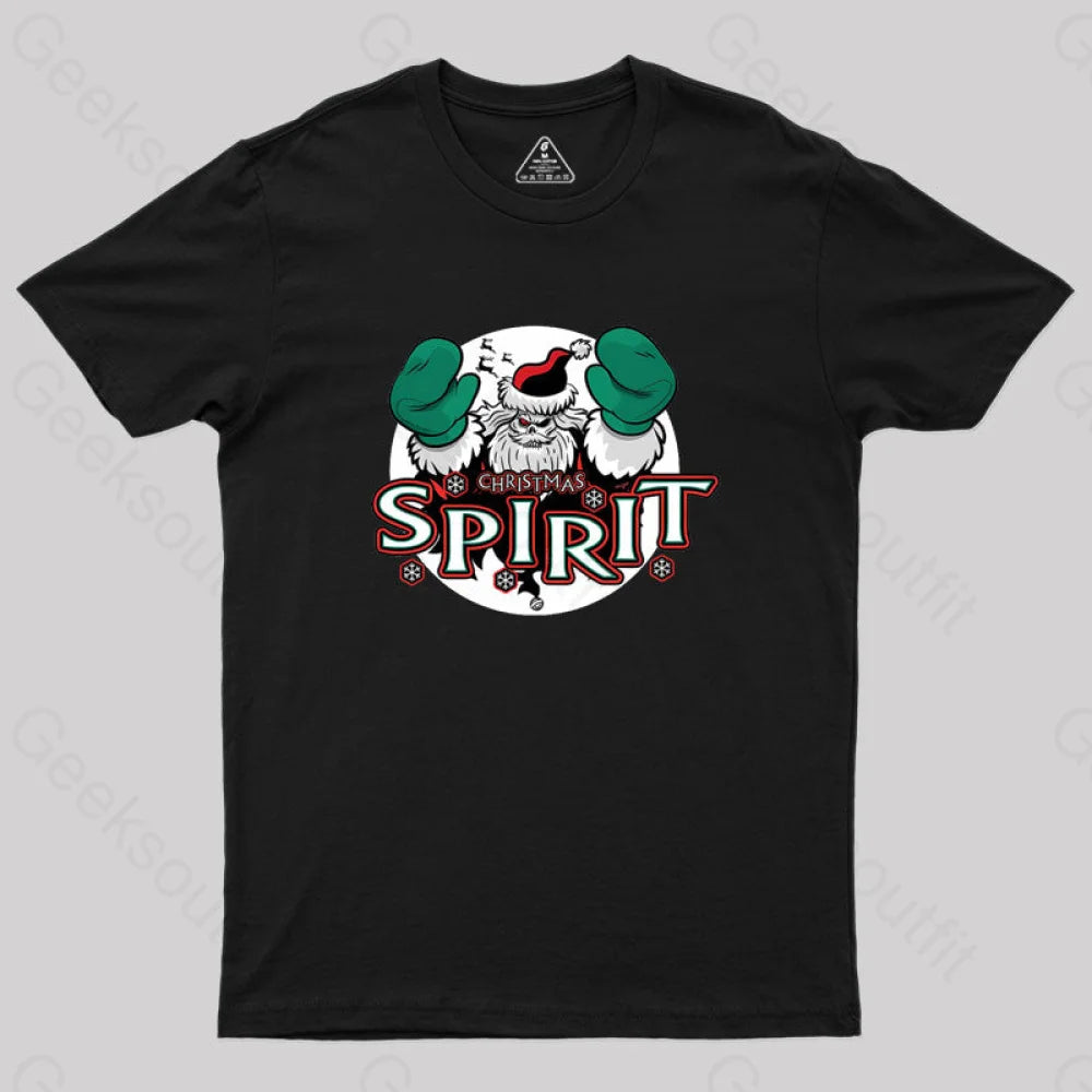 Christmas Spirit Geek T-Shirt Black / S