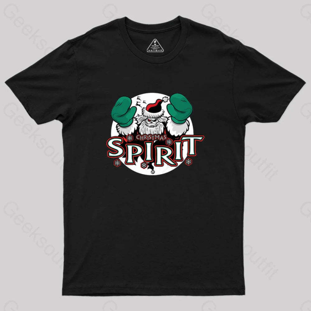 Christmas Spirit Geek T-Shirt Black / S