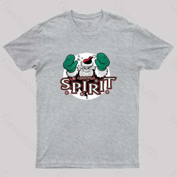 Christmas Spirit Geek T-Shirt Grey / S