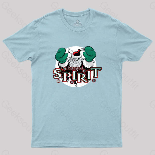 Christmas Spirit Geek T-Shirt Light Blue / S