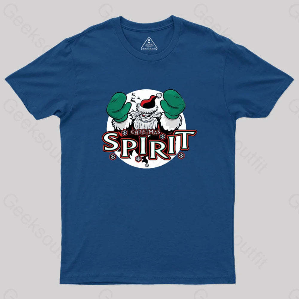 Christmas Spirit Geek T-Shirt Navy / S