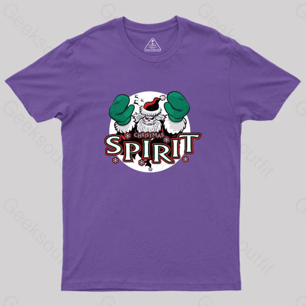 Christmas Spirit Geek T-Shirt Purple / S