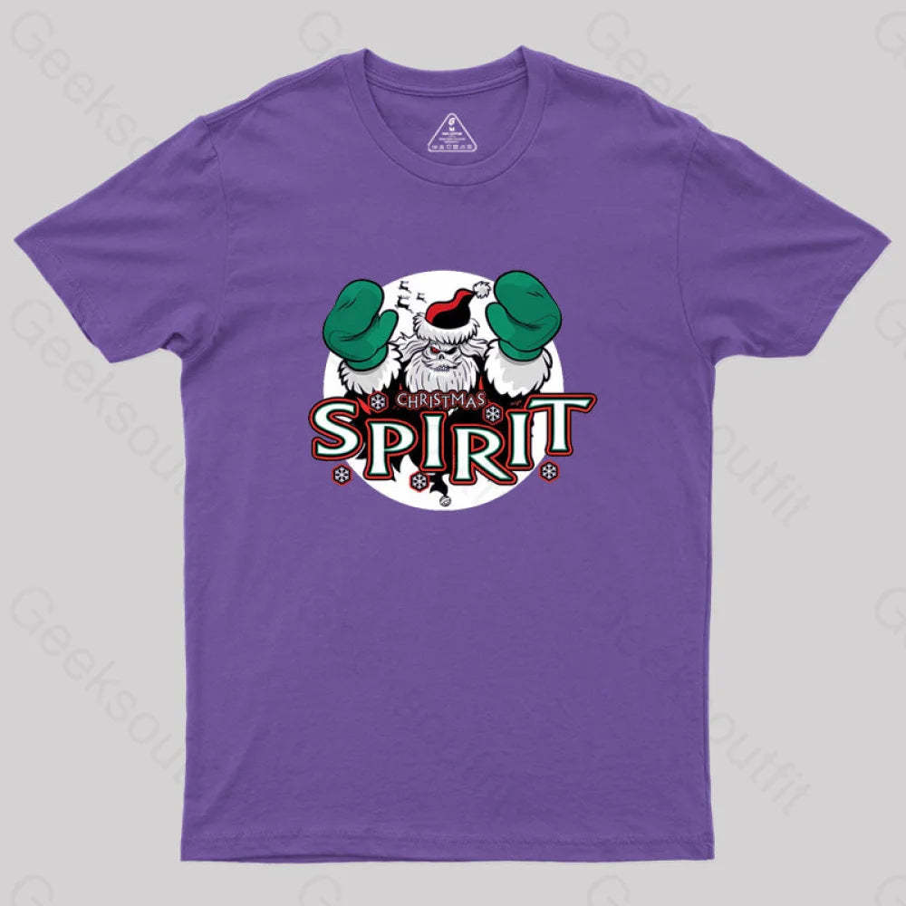 Christmas Spirit Geek T-Shirt Purple / S