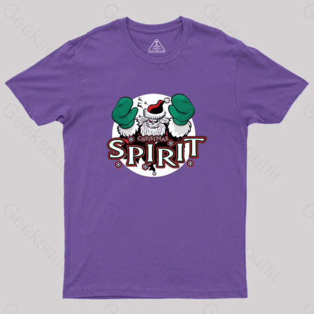 Christmas Spirit Geek T-Shirt Purple / S