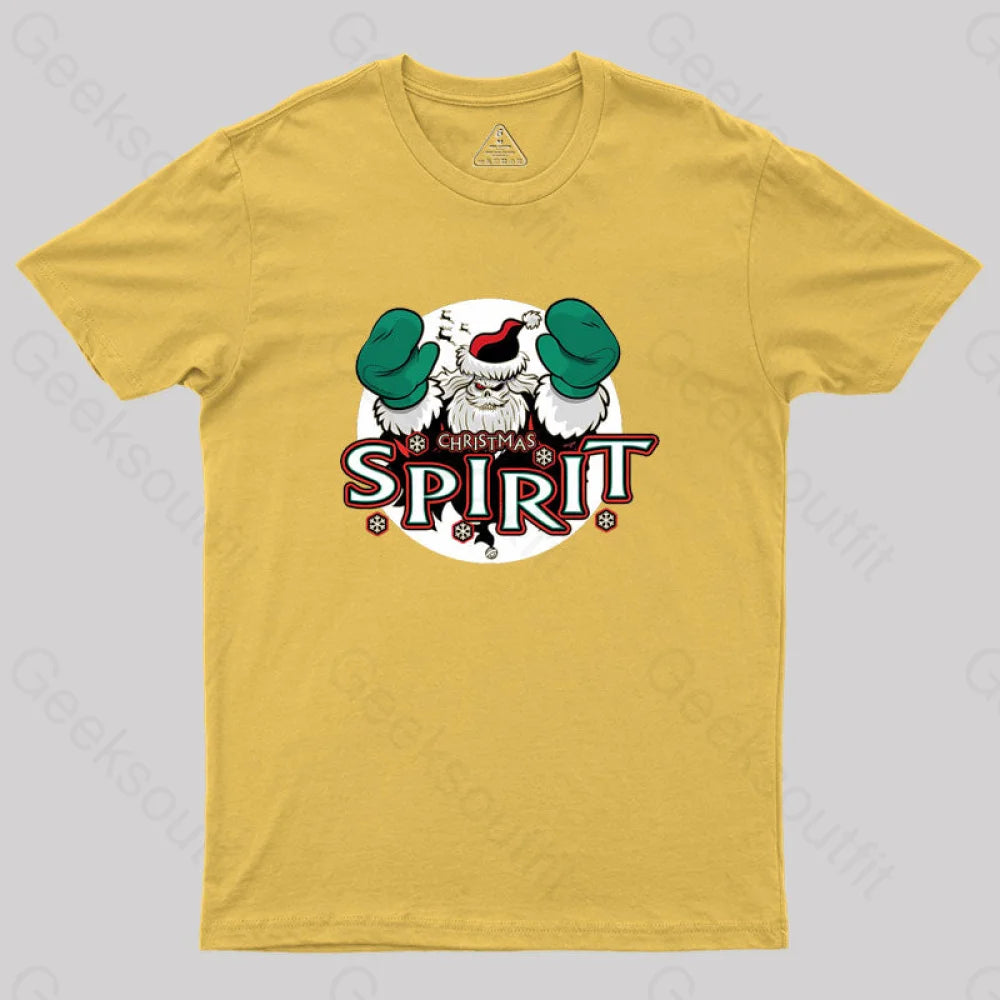 Christmas Spirit Geek T-Shirt Yellow / S