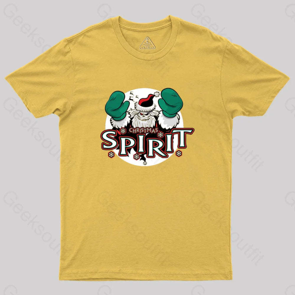 Christmas Spirit Geek T-Shirt Yellow / S
