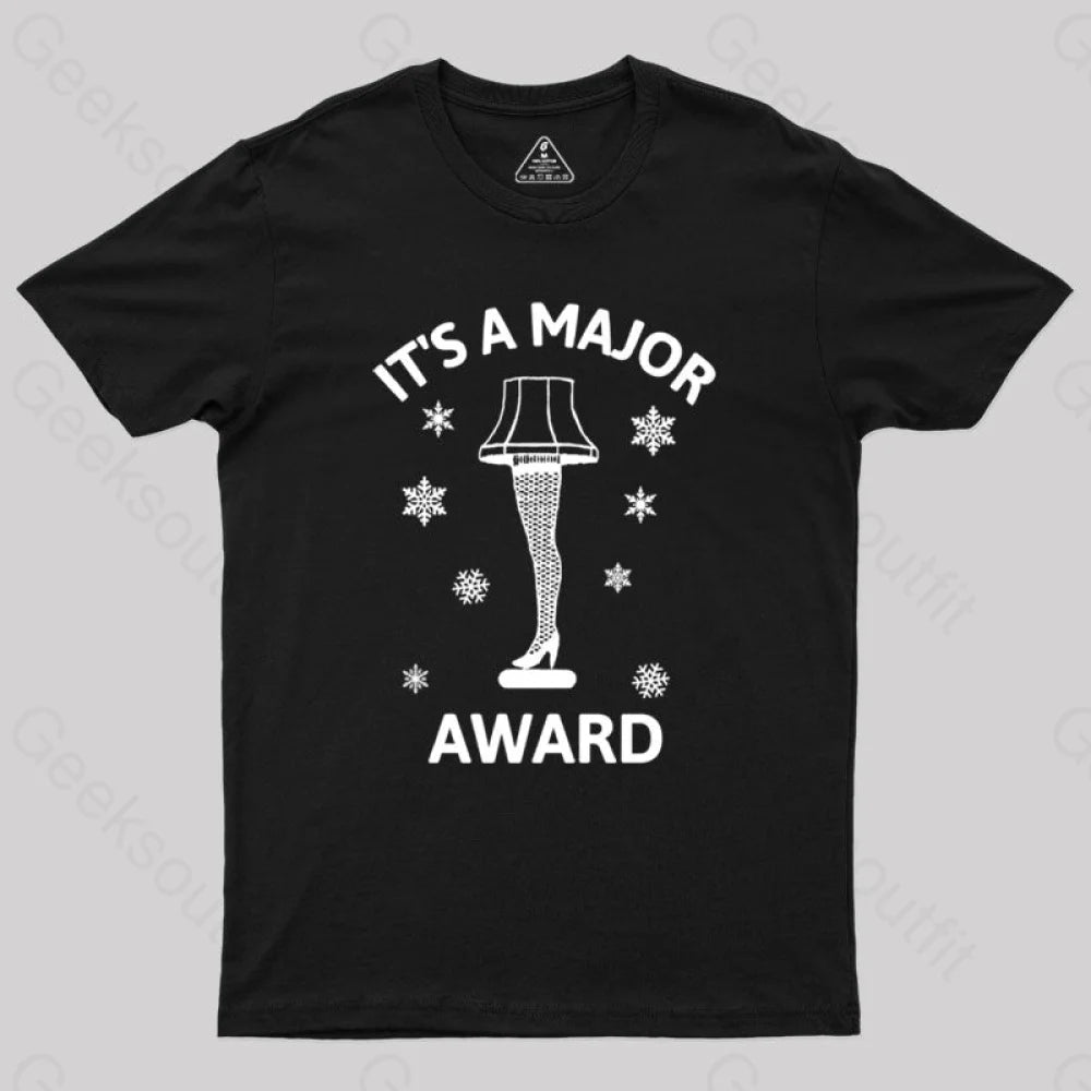 Christmas Story Leg Lamp Geek T-Shirt Black / S