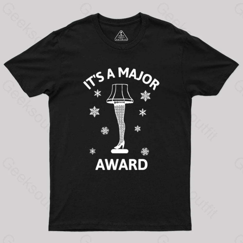 Christmas Story Leg Lamp Geek T-Shirt Black / S
