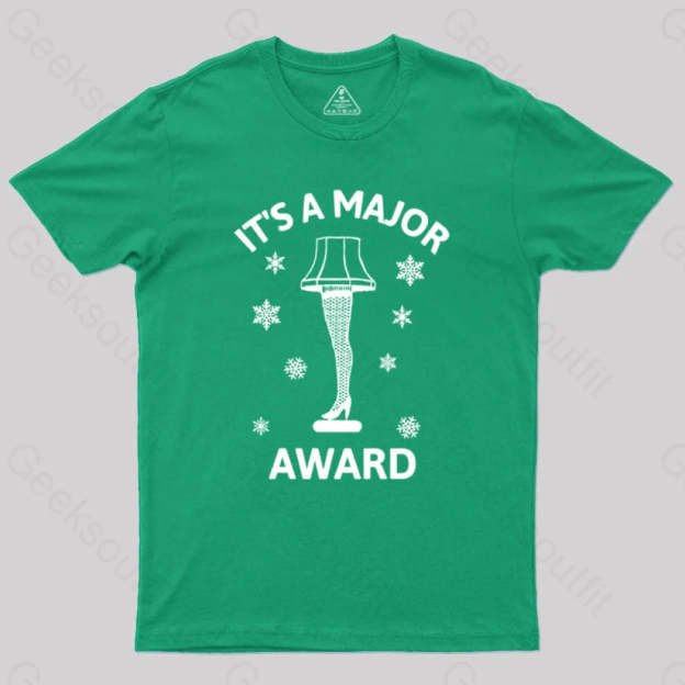 Christmas Story Leg Lamp Geek T-Shirt Green / S