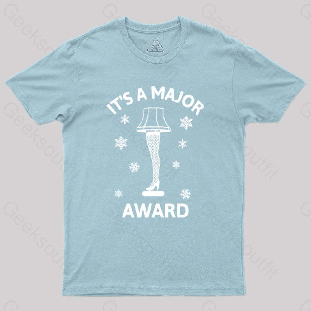 Christmas Story Leg Lamp Geek T-Shirt Light Blue / S