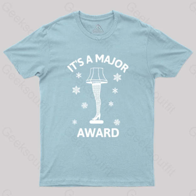 Christmas Story Leg Lamp Geek T-Shirt Light Blue / S