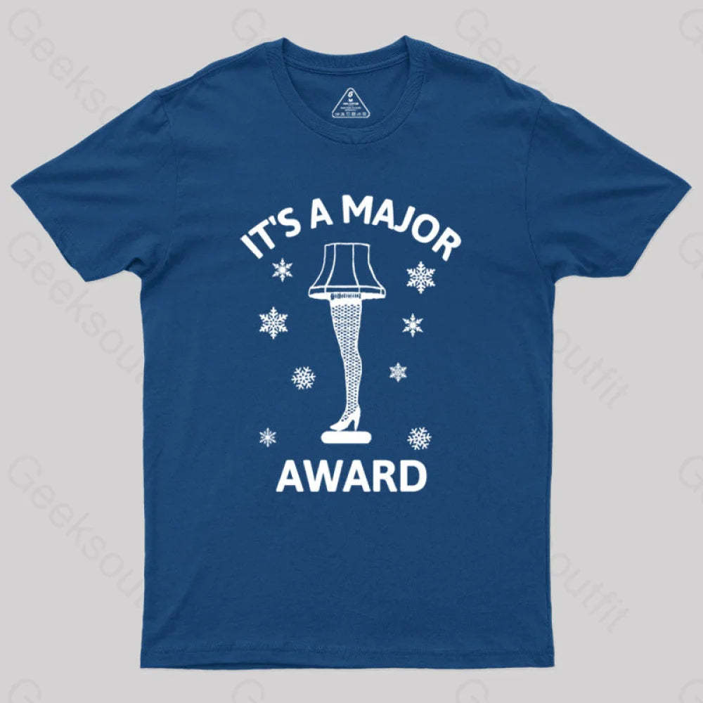 Christmas Story Leg Lamp Geek T-Shirt Navy / S
