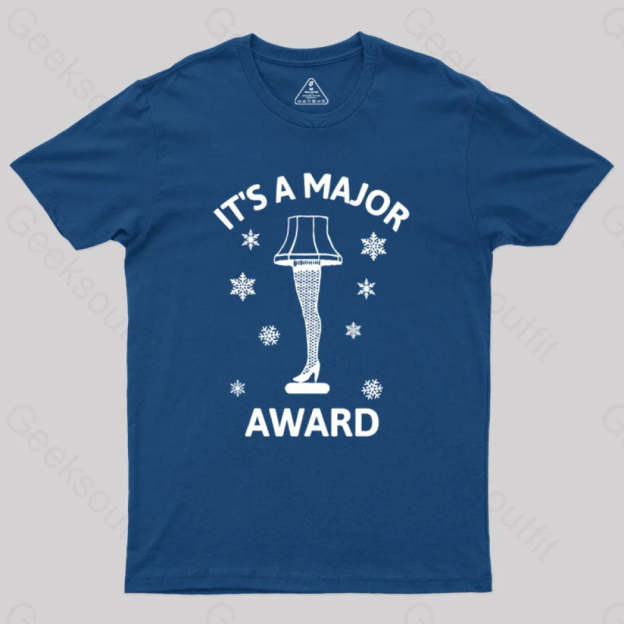 Christmas Story Leg Lamp Geek T-Shirt Navy / S