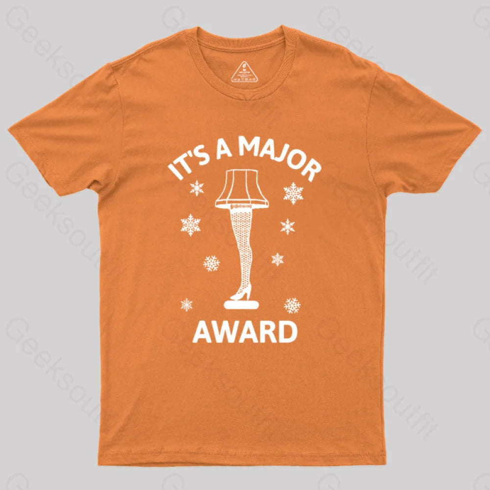 Christmas Story Leg Lamp Geek T-Shirt Orange / S
