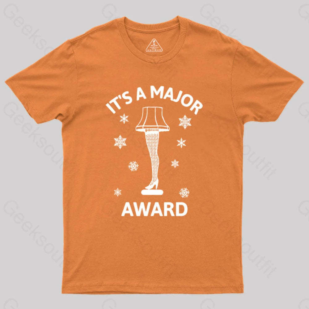 Christmas Story Leg Lamp Geek T-Shirt Orange / S