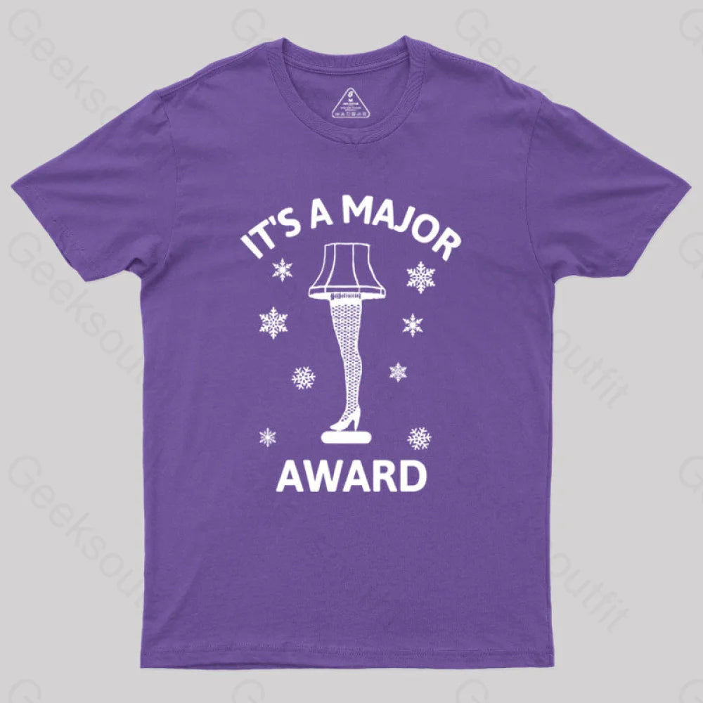 Christmas Story Leg Lamp Geek T-Shirt Purple / S