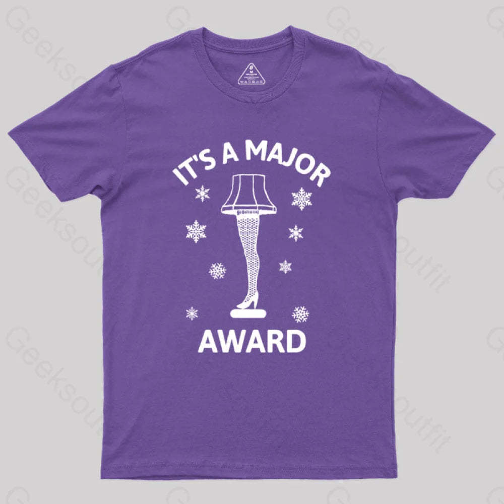 Christmas Story Leg Lamp Geek T-Shirt Purple / S