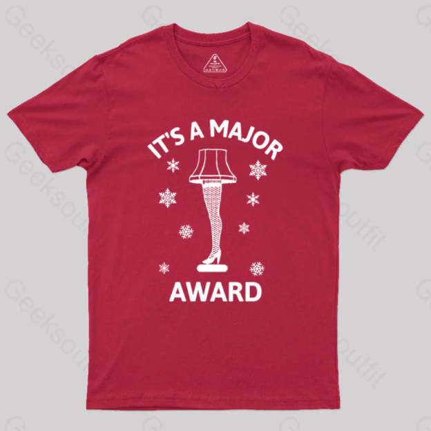 Christmas Story Leg Lamp Geek T-Shirt Red / S