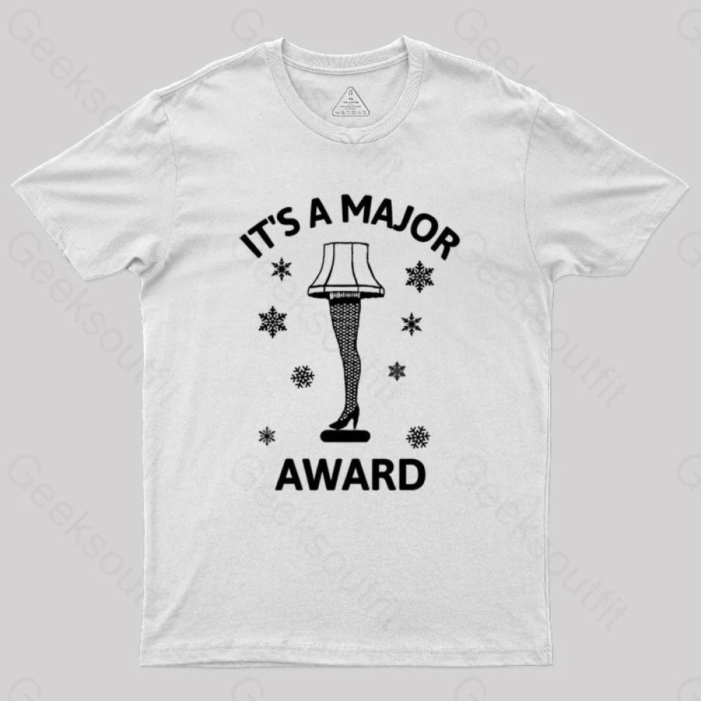 Christmas Story Leg Lamp Geek T-Shirt White / S