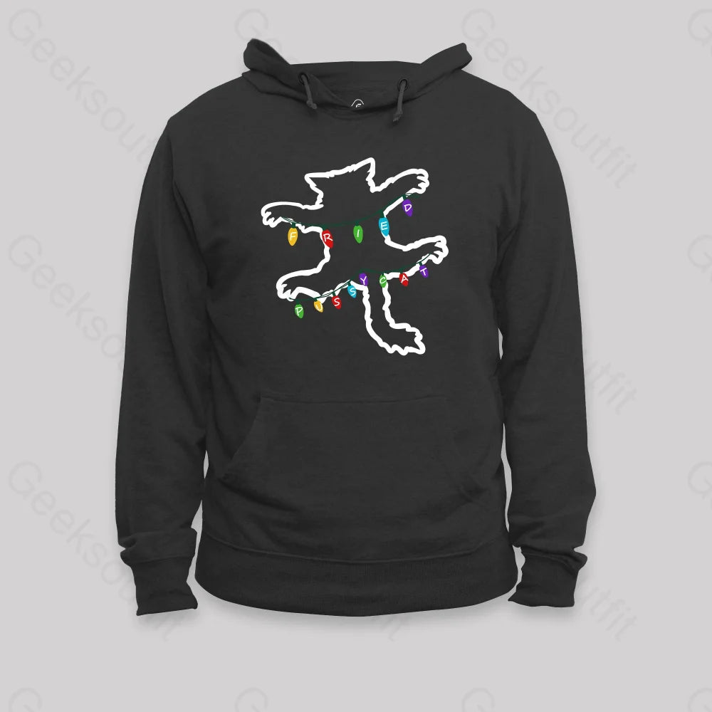 Christmas Vacation Fried Pussycat Hoodie Black / S