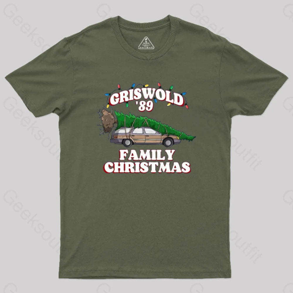 Christmas Vacation National Lampoons Geek T-Shirt Army Green / S
