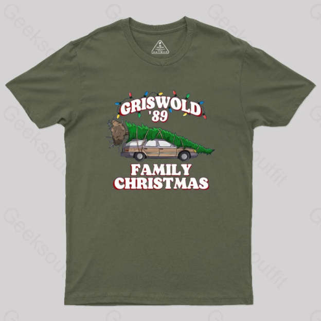 Christmas Vacation National Lampoons Geek T-Shirt Army Green / S