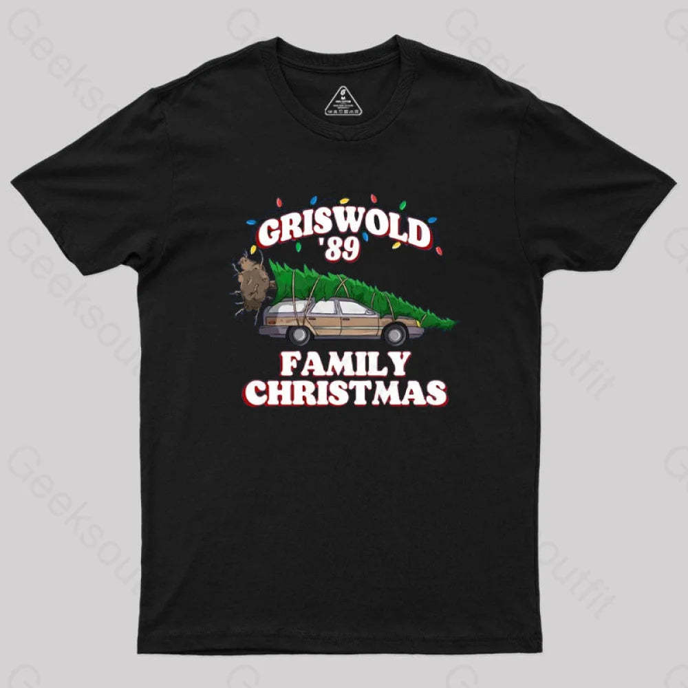 Christmas Vacation National Lampoons Geek T-Shirt Black / S