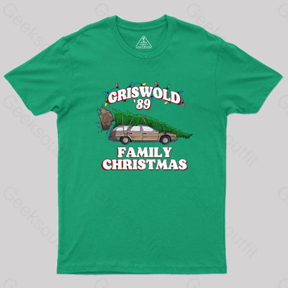 Christmas Vacation National Lampoons Geek T-Shirt Green / S