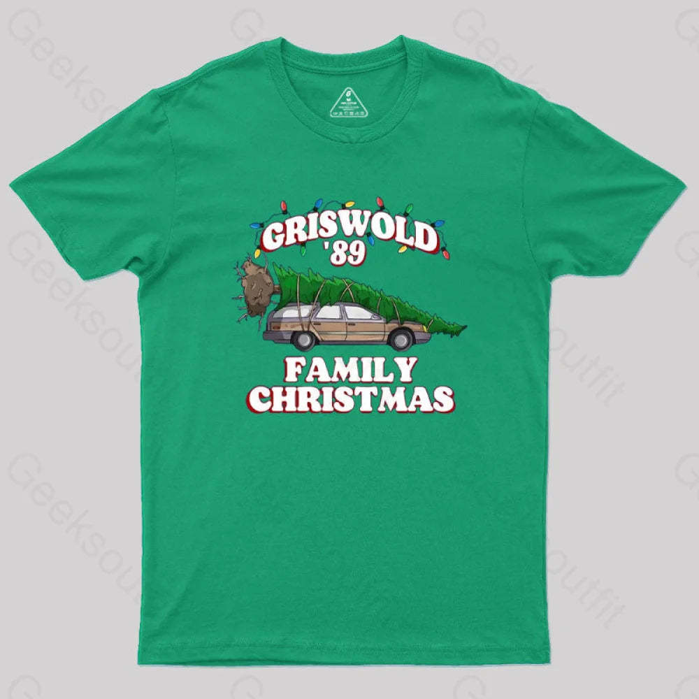 Christmas Vacation National Lampoons Geek T-Shirt Green / S