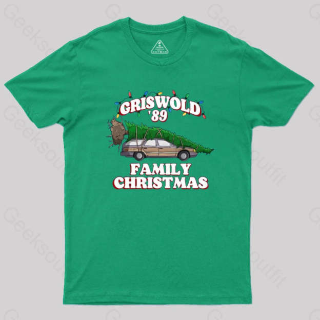 Christmas Vacation National Lampoons Geek T-Shirt Green / S