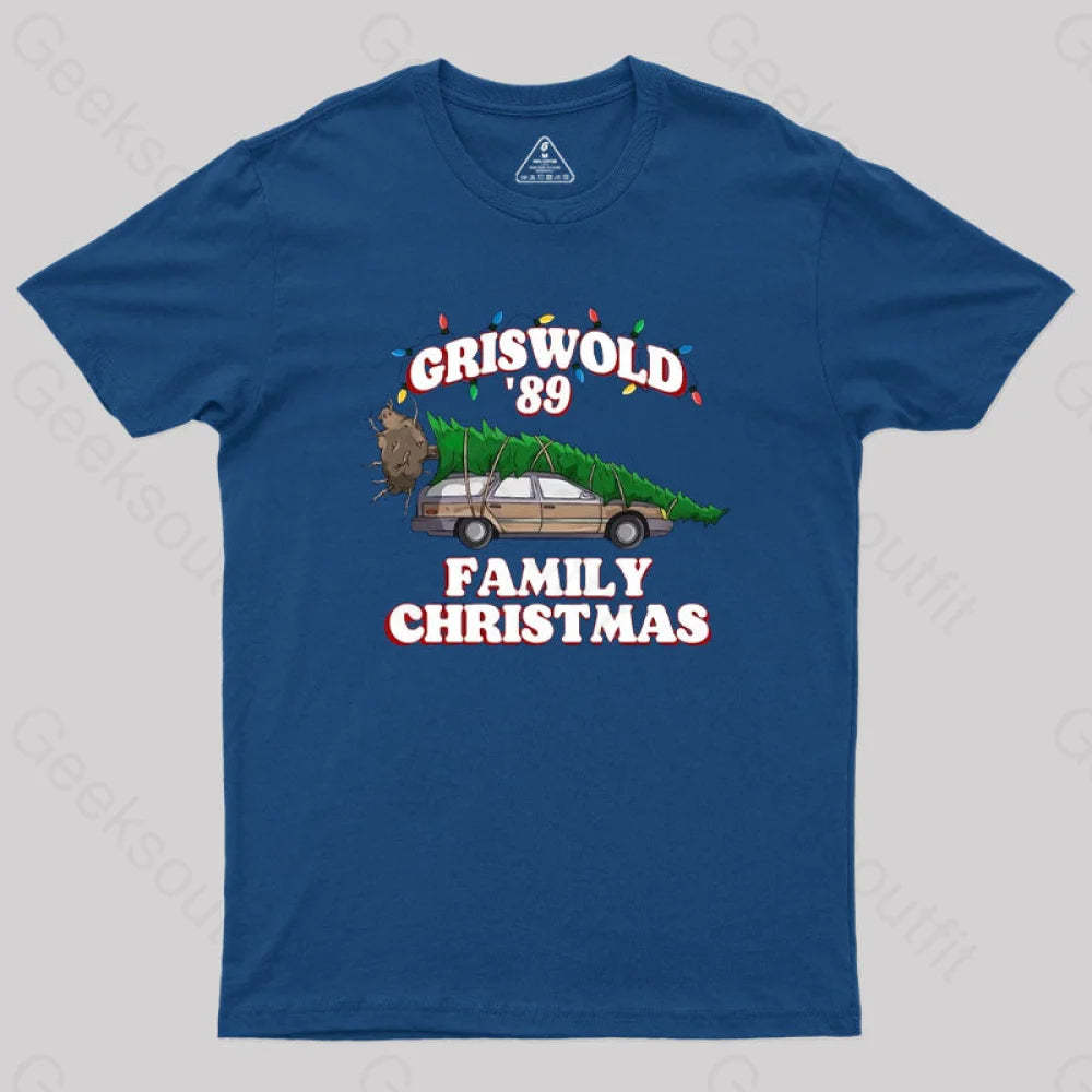 Christmas Vacation National Lampoons Geek T-Shirt Navy / S