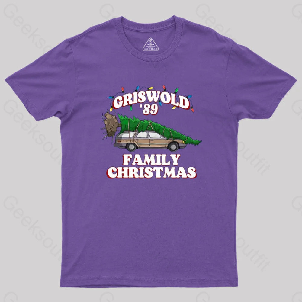 Christmas Vacation National Lampoons Geek T-Shirt Purple / S