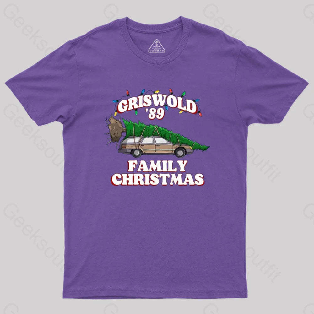 Christmas Vacation National Lampoons Geek T-Shirt Purple / S