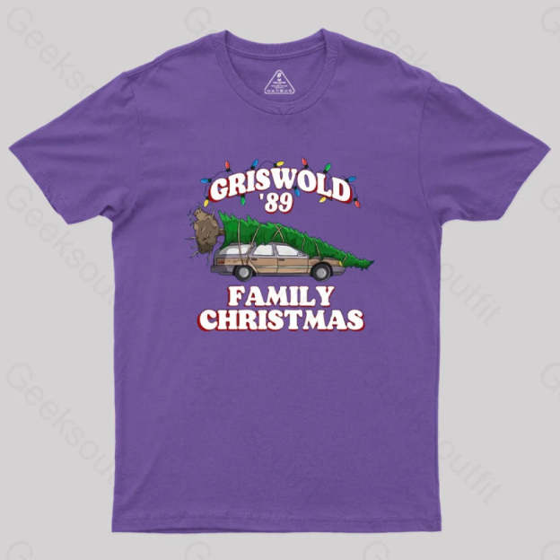 Christmas Vacation National Lampoons Geek T-Shirt Purple / S