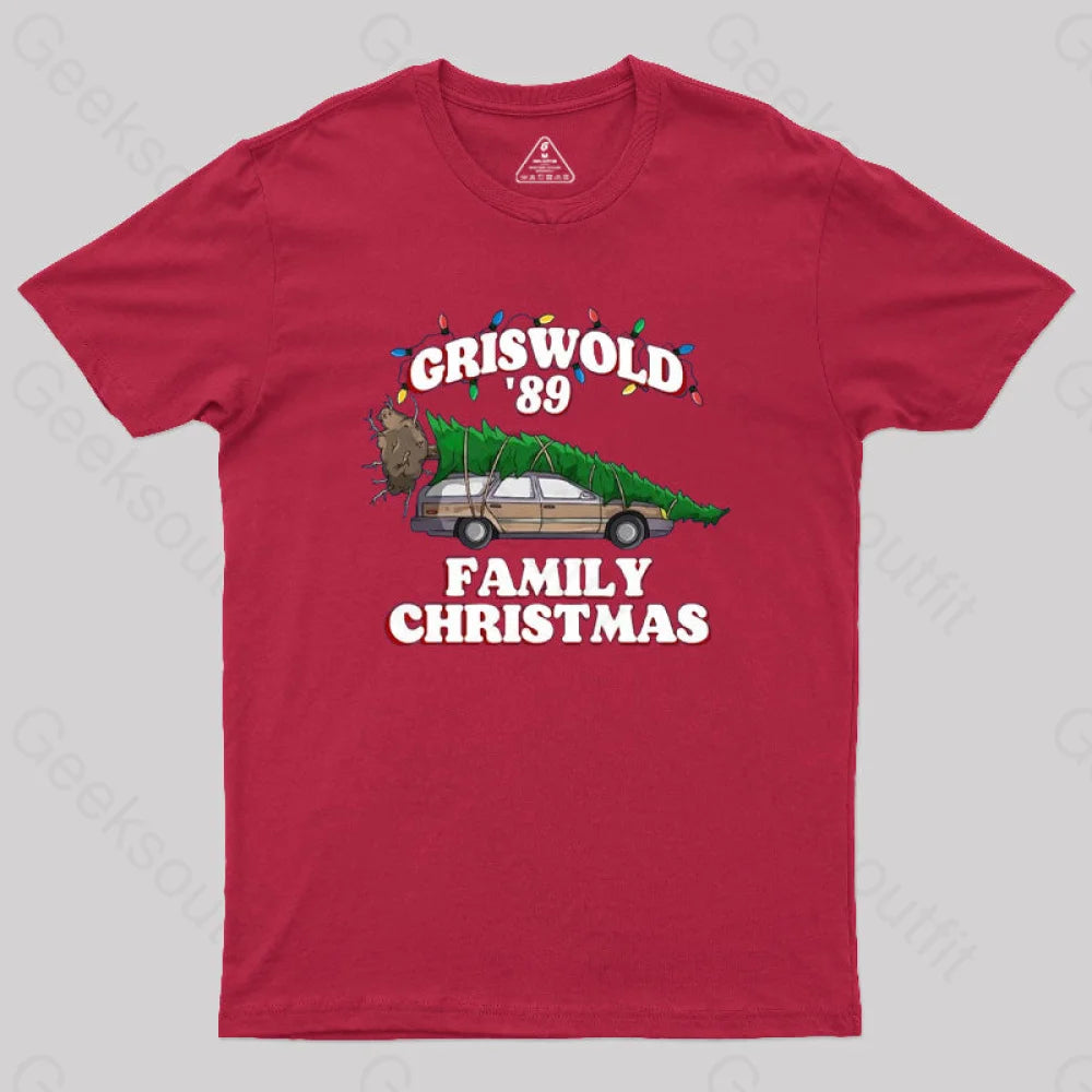 Christmas Vacation National Lampoons Geek T-Shirt Red / S