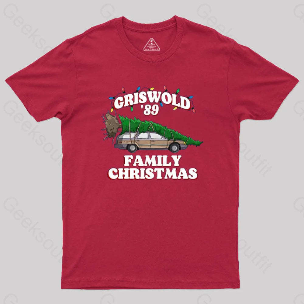 Christmas Vacation National Lampoons Geek T-Shirt Red / S