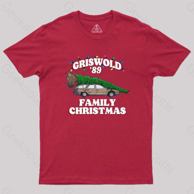 Christmas Vacation National Lampoons Geek T-Shirt Red / S