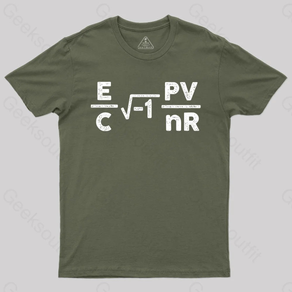 Circuit Total Resistance Formula T-Shirt Army Green / S Yc