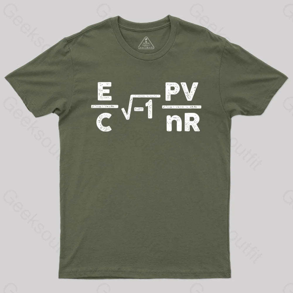 Circuit Total Resistance Formula T-Shirt Army Green / S Yc
