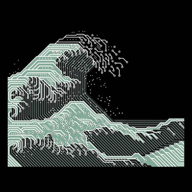 Circuitized Wave Geek T-Shirt