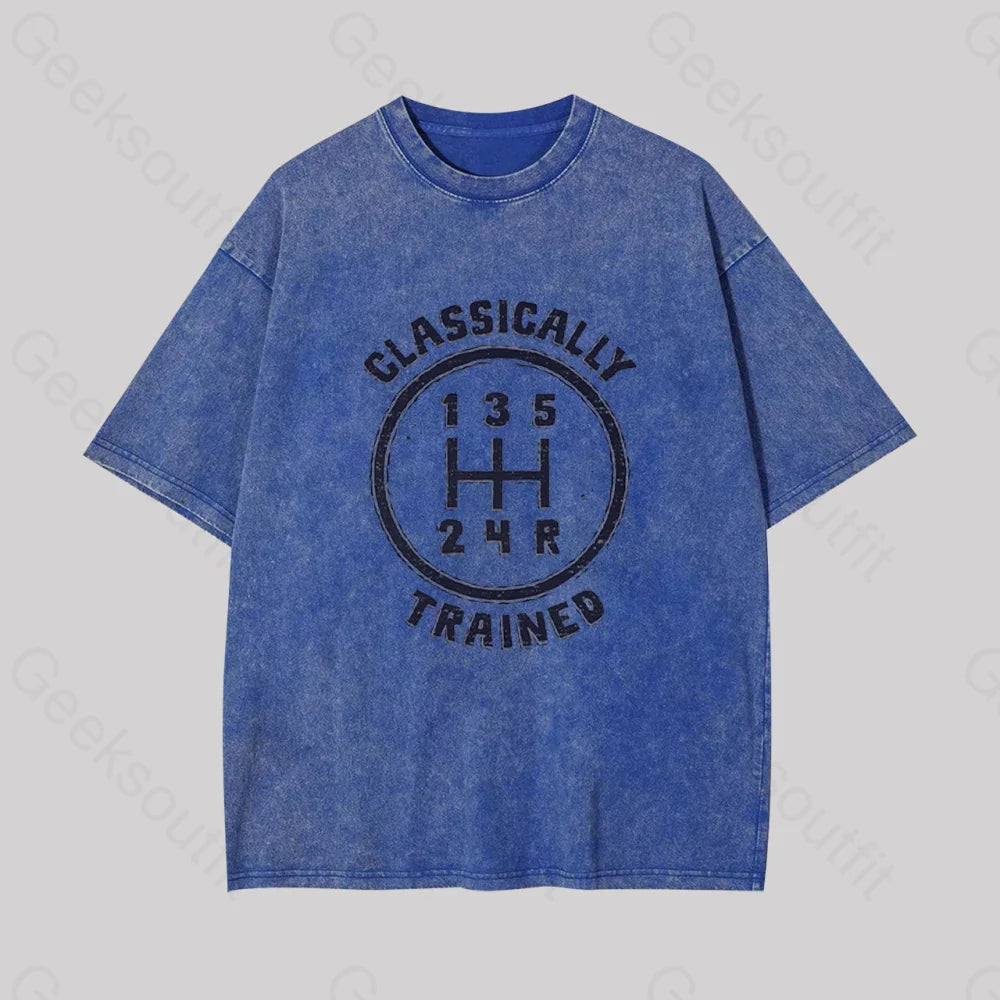 Classically Trained Geek Washed T-Shirt Blue / S