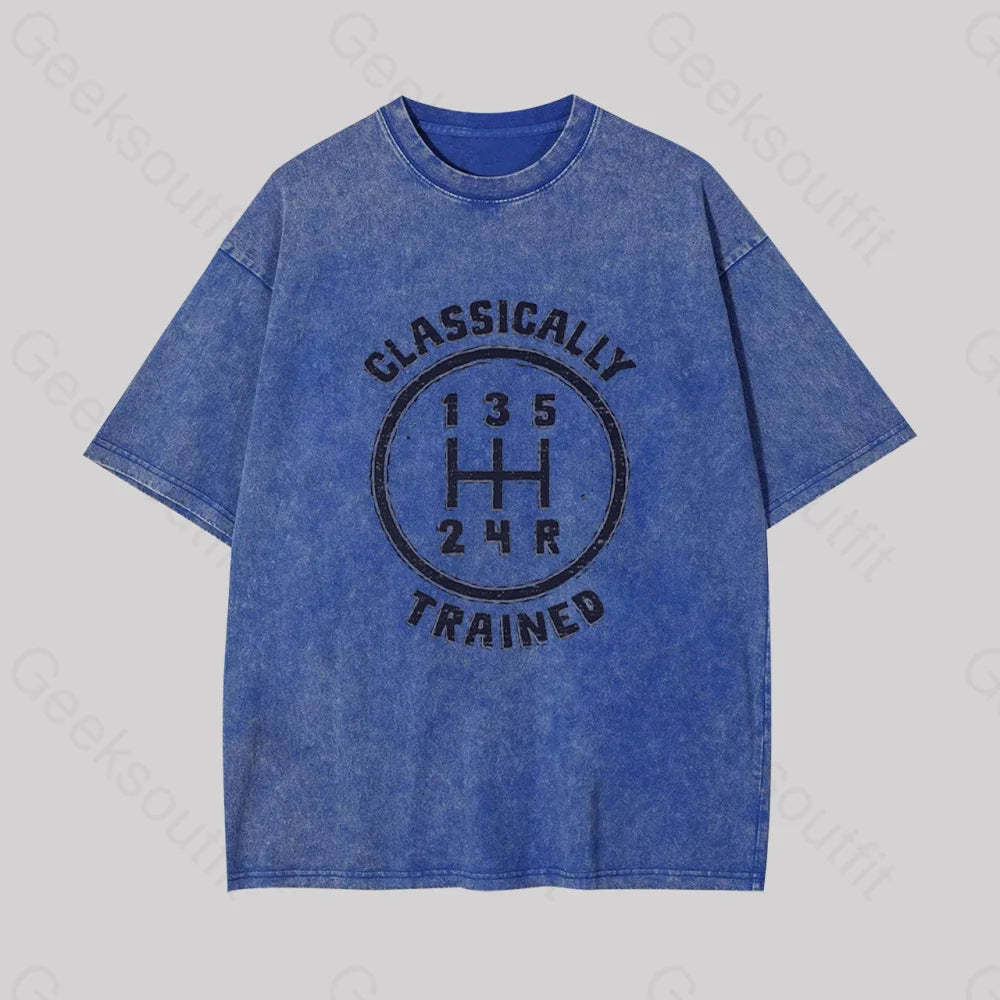 Classically Trained Geek Washed T-Shirt Blue / S