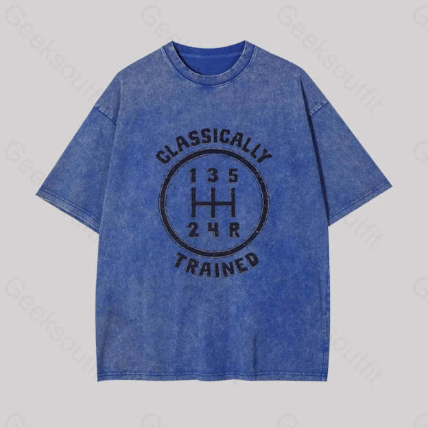 Classically Trained Geek Washed T-Shirt Blue / S