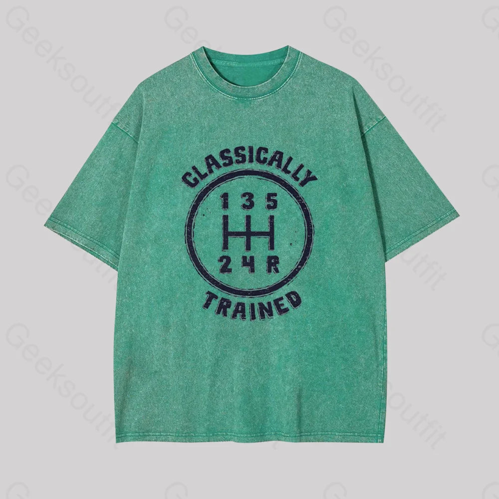 Classically Trained Geek Washed T-Shirt Grass Green / S