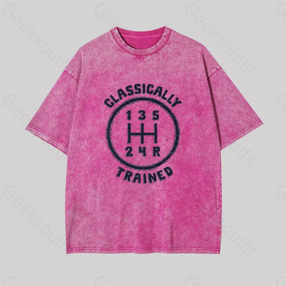 Classically Trained Geek Washed T-Shirt Rose Red / S